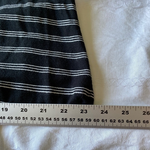 Lou & Gray Women's Black with White Stripes Heavy T-Shirt Dress Size X-Small - Picture 11 of 12